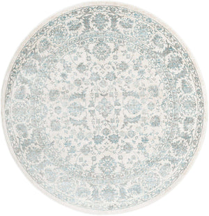 Teal 5' 3 x 5' 3 Jill Zarin Uptown Round Area Rug 70% Polypropylene & 30% Polyester  Contemporary Carpet for Living, Dining, Office, Bedroom for Sale at Rug Engine