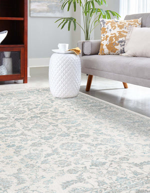 Teal 4' 1 x 6' 1 Jill Zarin Uptown Rectangle Area Rug 70% Polypropylene & 30% Polyester  Contemporary Carpet for Living, Dining, Office, Bedroom for Sale at Rug Engine