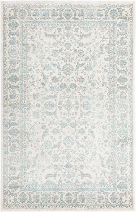 Teal 5' 3 x 8' Jill Zarin Uptown Rectangle Area Rug 70% Polypropylene & 30% Polyester  Contemporary Carpet for Living, Dining, Office, Bedroom for Sale at Rug Engine