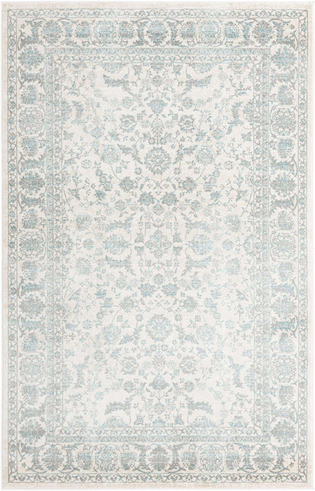 Teal 5' 3 x 8' Jill Zarin Uptown Rectangle Area Rug 70% Polypropylene & 30% Polyester  Contemporary Carpet for Living, Dining, Office, Bedroom for Sale at Rug Engine