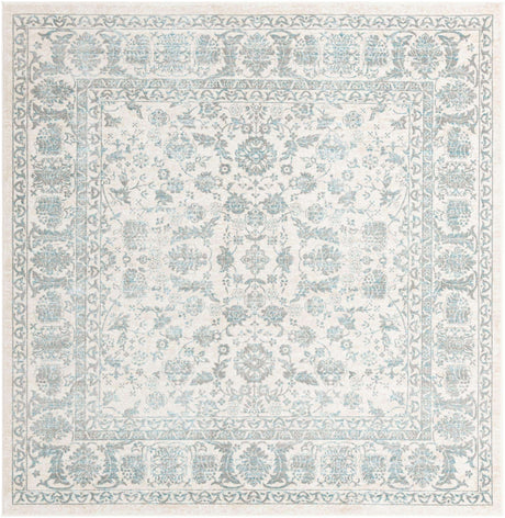 Teal 7' 10 x 7' 10 Jill Zarin Uptown Square Area Rug 70% Polypropylene & 30% Polyester  Contemporary Carpet for Living, Dining, Office, Bedroom for Sale at Rug Engine