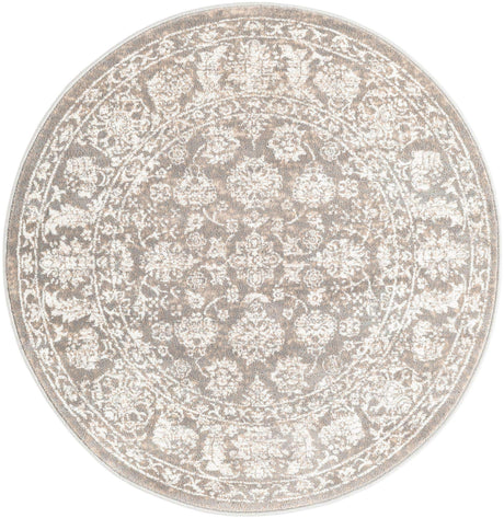 Gray 3' 3 x 3' 3 Jill Zarin Uptown Round Area Rug 70% Polypropylene & 30% Polyester  Contemporary Carpet for Living, Dining, Office, Bedroom for Sale at Rug Engine