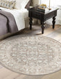 Gray 3' 3 x 3' 3 Jill Zarin Uptown Round Area Rug 70% Polypropylene & 30% Polyester  Contemporary Carpet for Living, Dining, Office, Bedroom for Sale at Rug Engine