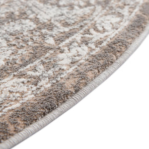 Gray 3' 3 x 3' 3 Jill Zarin Uptown Round Area Rug 70% Polypropylene & 30% Polyester  Contemporary Carpet for Living, Dining, Office, Bedroom for Sale at Rug Engine
