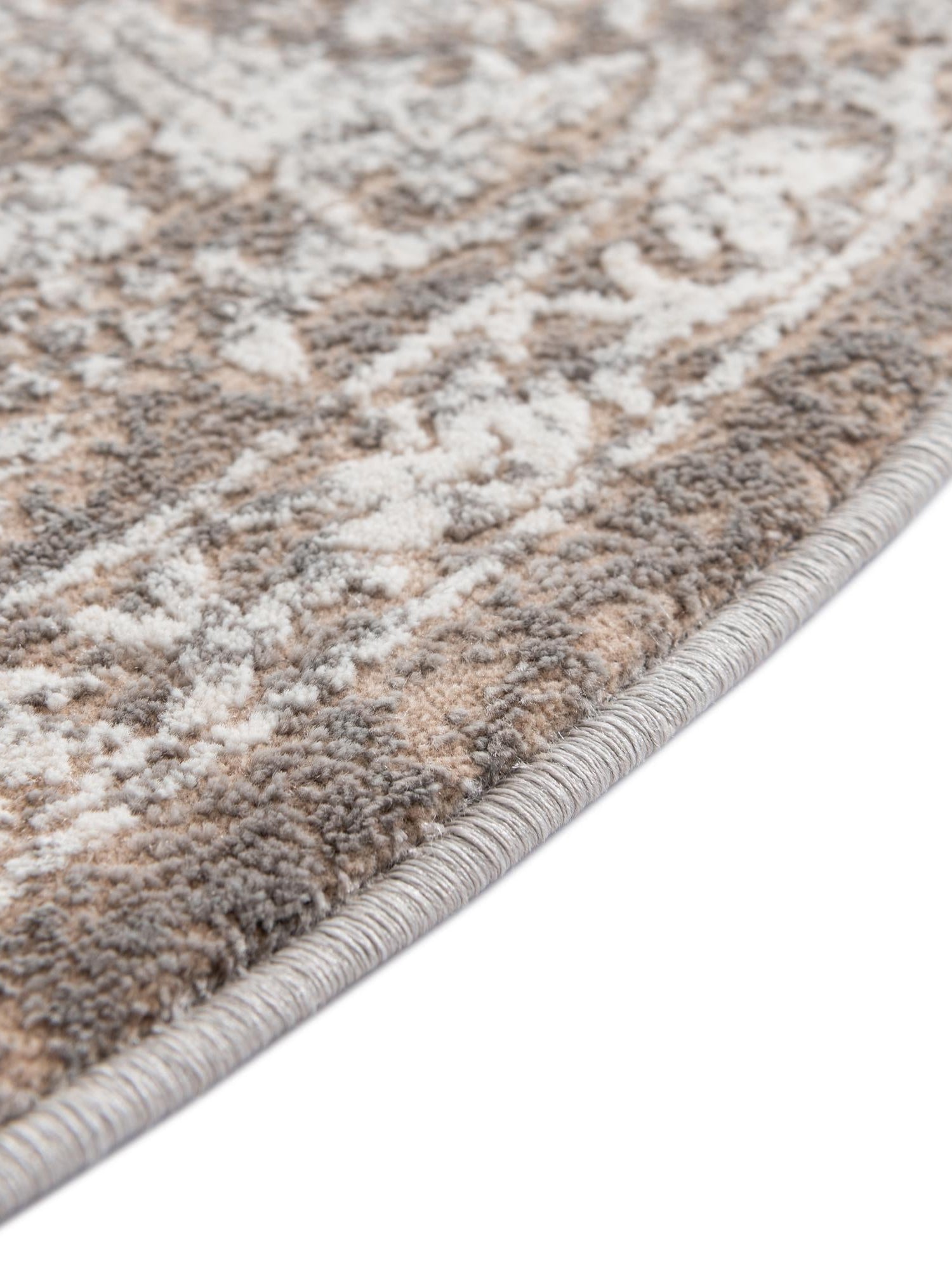 Gray 5' 3 x 5' 3 Jill Zarin Uptown Round Area Rug 70% Polypropylene & 30% Polyester  Contemporary Carpet for Living, Dining, Office, Bedroom for Sale at Rug Engine