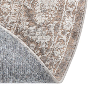 Gray 3' 3 x 3' 3 Jill Zarin Uptown Round Area Rug 70% Polypropylene & 30% Polyester  Contemporary Carpet for Living, Dining, Office, Bedroom for Sale at Rug Engine