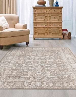 Gray 5' 3 x 8' Jill Zarin Uptown Rectangle Area Rug 70% Polypropylene & 30% Polyester  Contemporary Carpet for Living, Dining, Office, Bedroom for Sale at Rug Engine