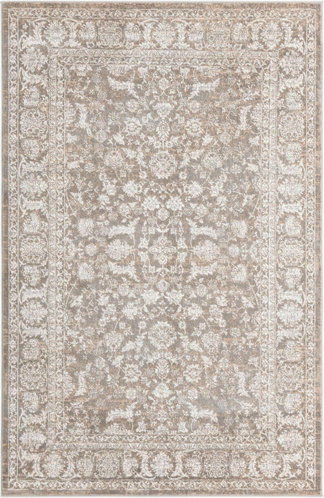 Gray 5' 3 x 8' Jill Zarin Uptown Rectangle Area Rug 70% Polypropylene & 30% Polyester  Contemporary Carpet for Living, Dining, Office, Bedroom for Sale at Rug Engine