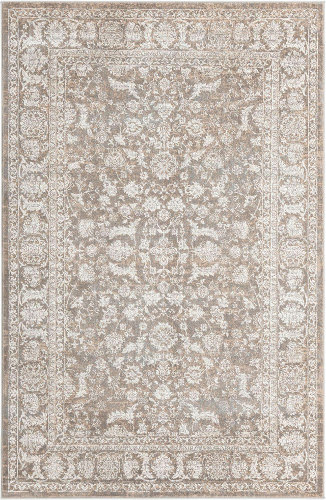 Gray 5' 3 x 8' Jill Zarin Uptown Rectangle Area Rug 70% Polypropylene & 30% Polyester  Contemporary Carpet for Living, Dining, Office, Bedroom for Sale at Rug Engine