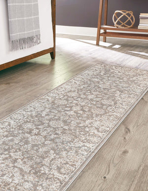 Gray 2' 7 x 13' 11 Jill Zarin Uptown Runner Area Rug 70% Polypropylene & 30% Polyester  Contemporary Carpet for Living, Dining, Office, Bedroom for Sale at Rug Engine