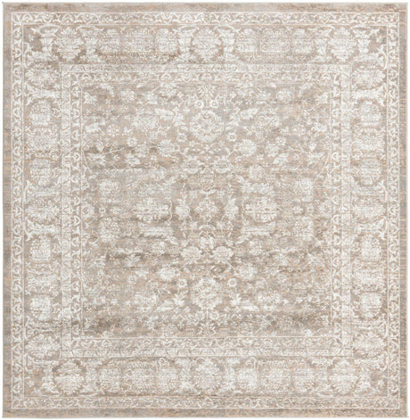Gray 7' 10 x 7' 10 Jill Zarin Uptown Square Area Rug 70% Polypropylene & 30% Polyester  Contemporary Carpet for Living, Dining, Office, Bedroom for Sale at Rug Engine