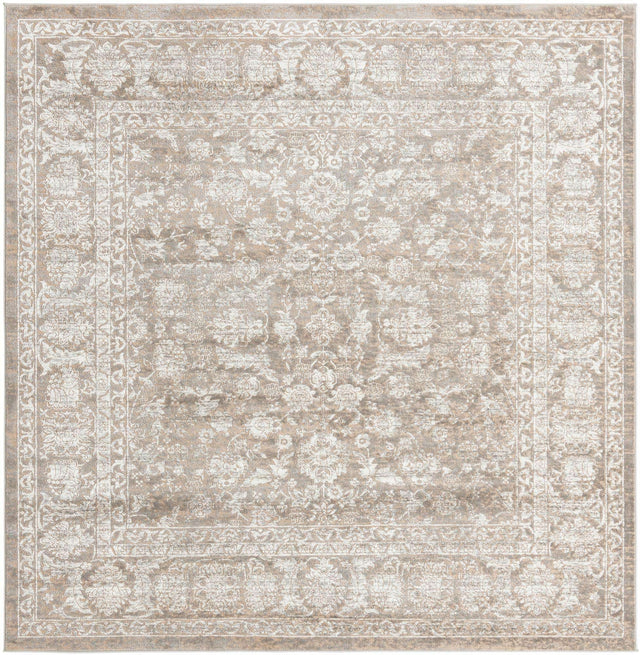 Gray 7' 10 x 7' 10 Jill Zarin Uptown Square Area Rug 70% Polypropylene & 30% Polyester  Contemporary Carpet for Living, Dining, Office, Bedroom for Sale at Rug Engine