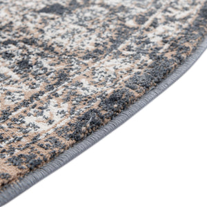 Navy Blue 3' 3 x 3' 3 Jill Zarin Uptown Round Area Rug 70% Polypropylene & 30% Polyester  Contemporary Carpet for Living, Dining, Office, Bedroom for Sale at Rug Engine