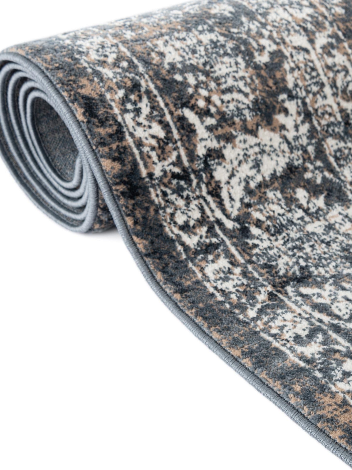 Navy Blue 5' 3 x 5' 3 Jill Zarin Uptown Round Area Rug 70% Polypropylene & 30% Polyester  Contemporary Carpet for Living, Dining, Office, Bedroom for Sale at Rug Engine