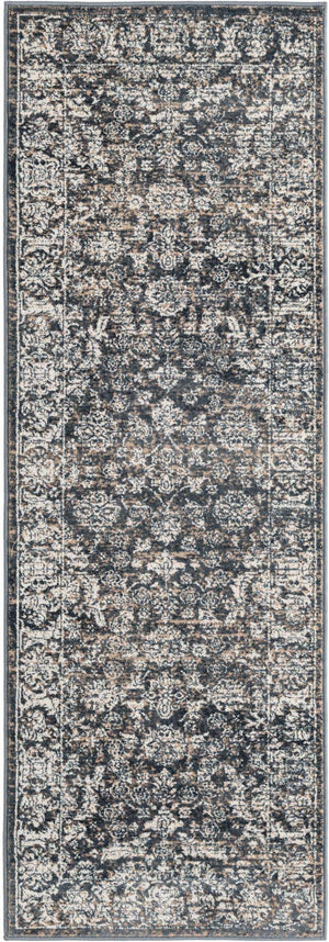 Navy Blue 2' 2 x 6' 1 Jill Zarin Uptown Runner Area Rug 70% Polypropylene & 30% Polyester  Contemporary Carpet for Living, Dining, Office, Bedroom for Sale at Rug Engine