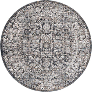 Navy Blue 7' 10 x 7' 10 Jill Zarin Uptown Round Area Rug 70% Polypropylene & 30% Polyester  Contemporary Carpet for Living, Dining, Office, Bedroom for Sale at Rug Engine