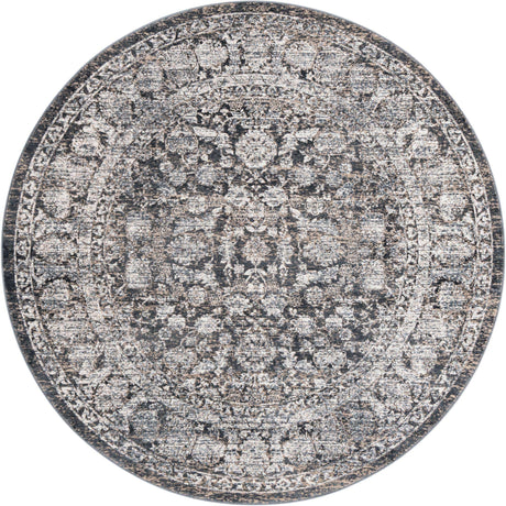 Navy Blue 7' 10 x 7' 10 Jill Zarin Uptown Round Area Rug 70% Polypropylene & 30% Polyester  Contemporary Carpet for Living, Dining, Office, Bedroom for Sale at Rug Engine
