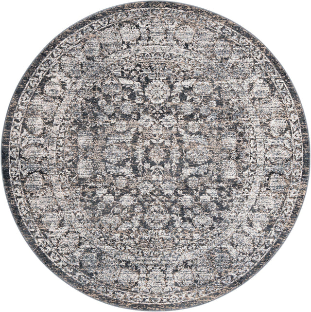 Navy Blue 7' 10 x 7' 10 Jill Zarin Uptown Round Area Rug 70% Polypropylene & 30% Polyester  Contemporary Carpet for Living, Dining, Office, Bedroom for Sale at Rug Engine