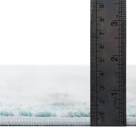 Teal 7' 10 x 7' 10 Jill Zarin Uptown Round Area Rug 70% Polypropylene & 30% Polyester  Contemporary Carpet for Living, Dining, Office, Bedroom for Sale at Rug Engine