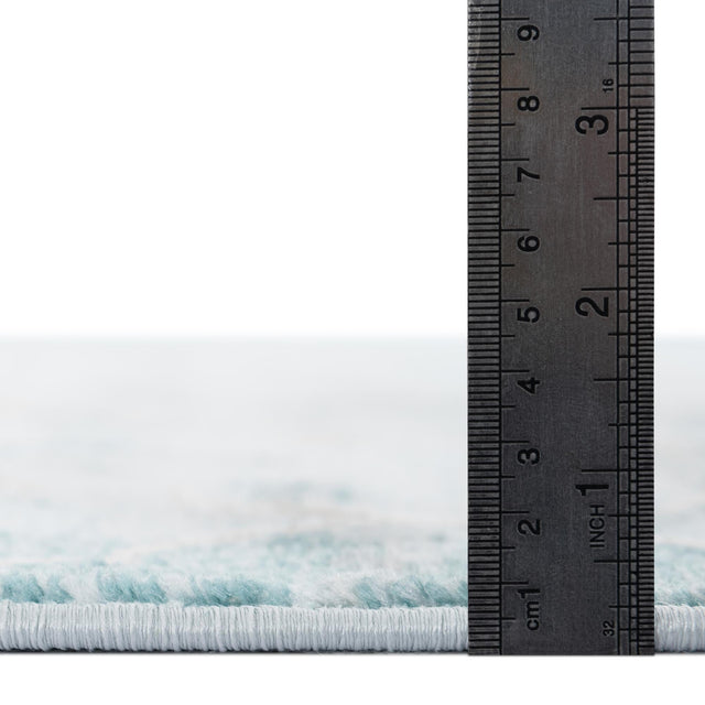 Teal 7' 10 x 7' 10 Jill Zarin Uptown Round Area Rug 70% Polypropylene & 30% Polyester  Contemporary Carpet for Living, Dining, Office, Bedroom for Sale at Rug Engine