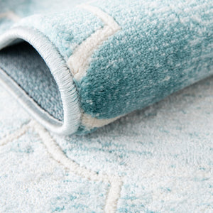 Teal 7' 10 x 7' 10 Jill Zarin Uptown Round Area Rug 70% Polypropylene & 30% Polyester  Contemporary Carpet for Living, Dining, Office, Bedroom for Sale at Rug Engine