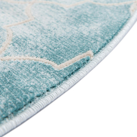 Teal 7' 10 x 7' 10 Jill Zarin Uptown Round Area Rug 70% Polypropylene & 30% Polyester  Contemporary Carpet for Living, Dining, Office, Bedroom for Sale at Rug Engine