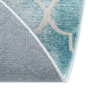 Teal 7' 10 x 7' 10 Jill Zarin Uptown Round Area Rug 70% Polypropylene & 30% Polyester  Contemporary Carpet for Living, Dining, Office, Bedroom for Sale at Rug Engine