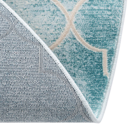 Teal 7' 10 x 7' 10 Jill Zarin Uptown Round Area Rug 70% Polypropylene & 30% Polyester  Contemporary Carpet for Living, Dining, Office, Bedroom for Sale at Rug Engine