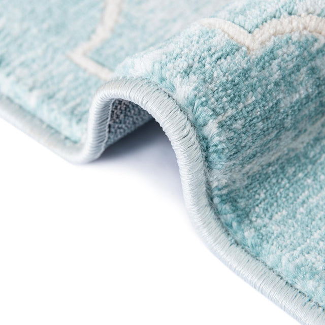 Teal 7' 10 x 7' 10 Jill Zarin Uptown Round Area Rug 70% Polypropylene & 30% Polyester  Contemporary Carpet for Living, Dining, Office, Bedroom for Sale at Rug Engine