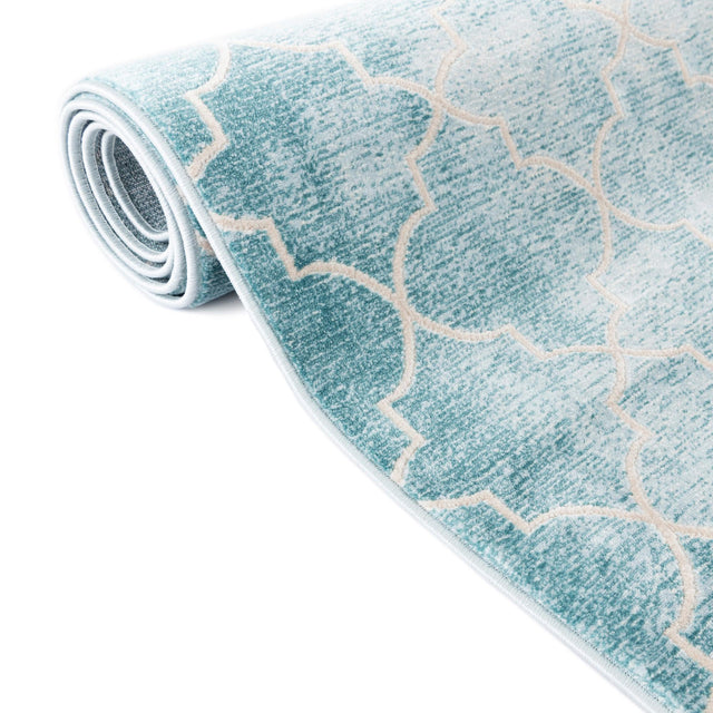 Teal 7' 10 x 7' 10 Jill Zarin Uptown Round Area Rug 70% Polypropylene & 30% Polyester  Contemporary Carpet for Living, Dining, Office, Bedroom for Sale at Rug Engine