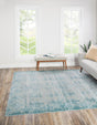 Teal 7' 10 x 7' 10 Jill Zarin Uptown Square Area Rug 70% Polypropylene & 30% Polyester  Contemporary Carpet for Living, Dining, Office, Bedroom for Sale at Rug Engine