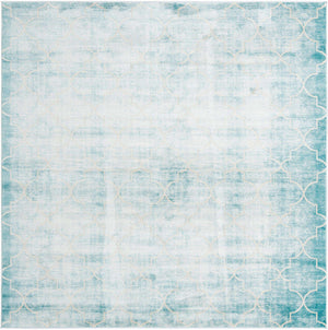 Teal 7' 10 x 7' 10 Jill Zarin Uptown Square Area Rug 70% Polypropylene & 30% Polyester  Contemporary Carpet for Living, Dining, Office, Bedroom for Sale at Rug Engine