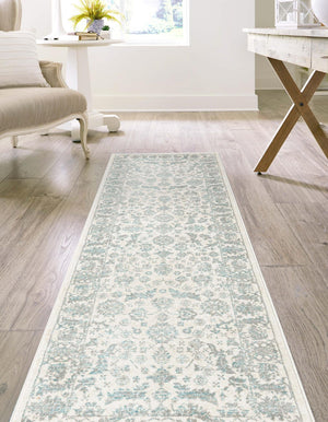 Teal 2' 7 x 13' 11 Jill Zarin Uptown Runner Area Rug 70% Polypropylene & 30% Polyester  Contemporary Carpet for Living, Dining, Office, Bedroom for Sale at Rug Engine