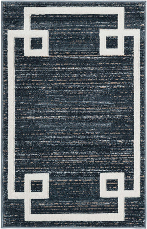 Navy Blue 2' x 3' 1 Jill Zarin Uptown Rectangle Area Rug 70% Polypropylene & 30% Polyester  Contemporary Carpet for Living, Dining, Office, Bedroom for Sale at Rug Engine