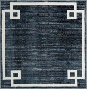 Navy Blue 7' 10 x 7' 10 Jill Zarin Uptown Square Area Rug 70% Polypropylene & 30% Polyester  Contemporary Carpet for Living, Dining, Office, Bedroom for Sale at Rug Engine