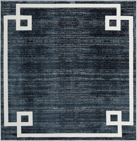 Navy Blue 7' 10 x 7' 10 Jill Zarin Uptown Square Area Rug 70% Polypropylene & 30% Polyester  Contemporary Carpet for Living, Dining, Office, Bedroom for Sale at Rug Engine