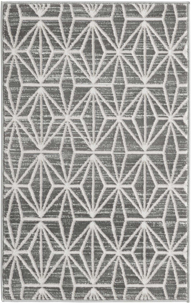 Gray 2' x 3' 1 Jill Zarin Uptown Rectangle Area Rug 70% Polypropylene & 30% Polyester  Contemporary Carpet for Living, Dining, Office, Bedroom for Sale at Rug Engine
