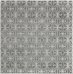 Gray 7' 10 x 7' 10 Jill Zarin Uptown Square Area Rug 70% Polypropylene & 30% Polyester  Contemporary Carpet for Living, Dining, Office, Bedroom for Sale at Rug Engine