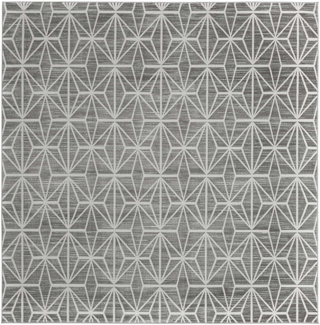 Gray 7' 10 x 7' 10 Jill Zarin Uptown Square Area Rug 70% Polypropylene & 30% Polyester  Contemporary Carpet for Living, Dining, Office, Bedroom for Sale at Rug Engine