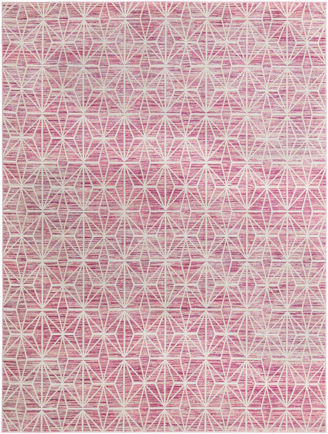 Pink 9' x 12' Jill Zarin Uptown Rectangle Area Rug 70% Polypropylene & 30% Polyester  Contemporary Carpet for Living, Dining, Office, Bedroom for Sale at Rug Engine