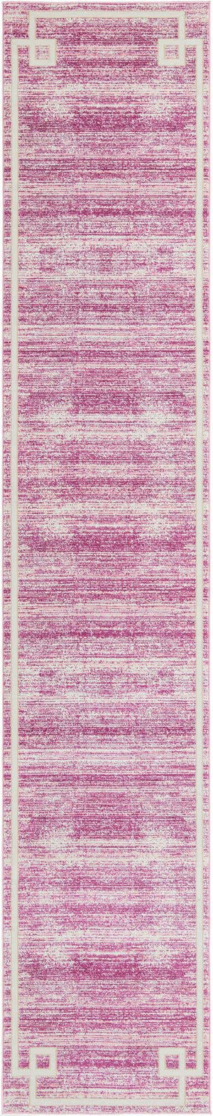 Pink 2' 7 x 13' 11 Jill Zarin Uptown Runner Area Rug 70% Polypropylene & 30% Polyester  Contemporary Carpet for Living, Dining, Office, Bedroom for Sale at Rug Engine