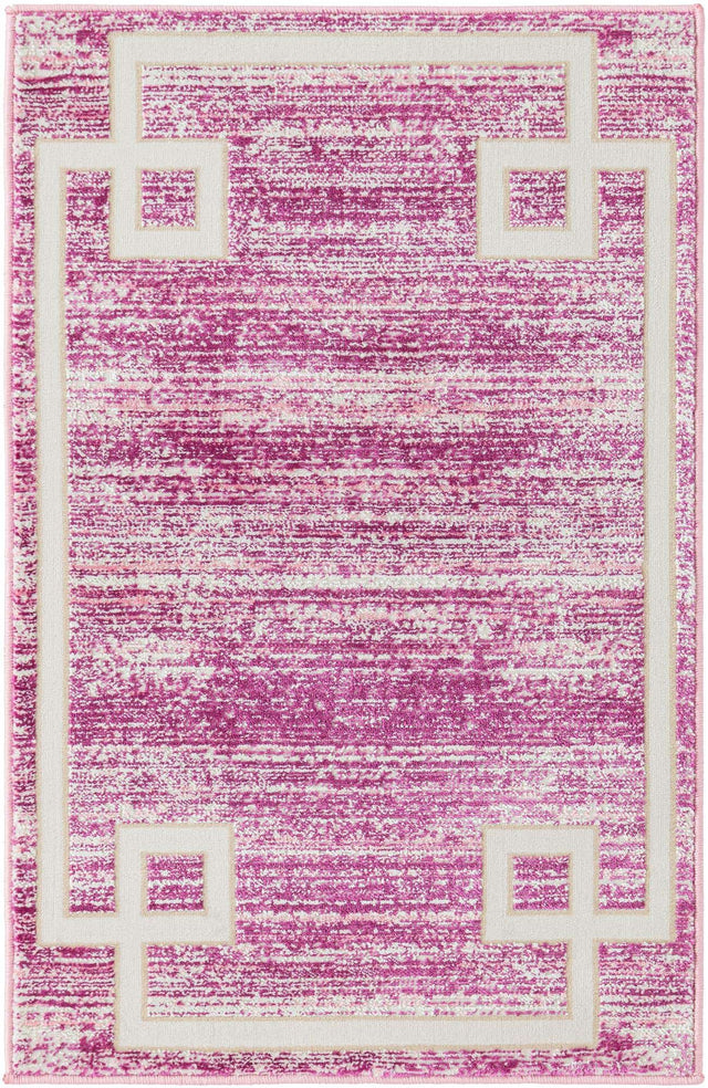 Pink 2' x 3' 1 Jill Zarin Uptown Rectangle Area Rug 70% Polypropylene & 30% Polyester  Contemporary Carpet for Living, Dining, Office, Bedroom for Sale at Rug Engine