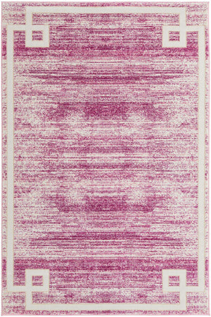 Pink 4' 1 x 6' 1 Jill Zarin Uptown Rectangle Area Rug 70% Polypropylene & 30% Polyester  Contemporary Carpet for Living, Dining, Office, Bedroom for Sale at Rug Engine