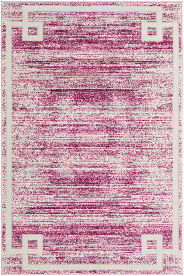 Pink 4' 1 x 6' 1 Jill Zarin Uptown Rectangle Area Rug 70% Polypropylene & 30% Polyester  Contemporary Carpet for Living, Dining, Office, Bedroom for Sale at Rug Engine