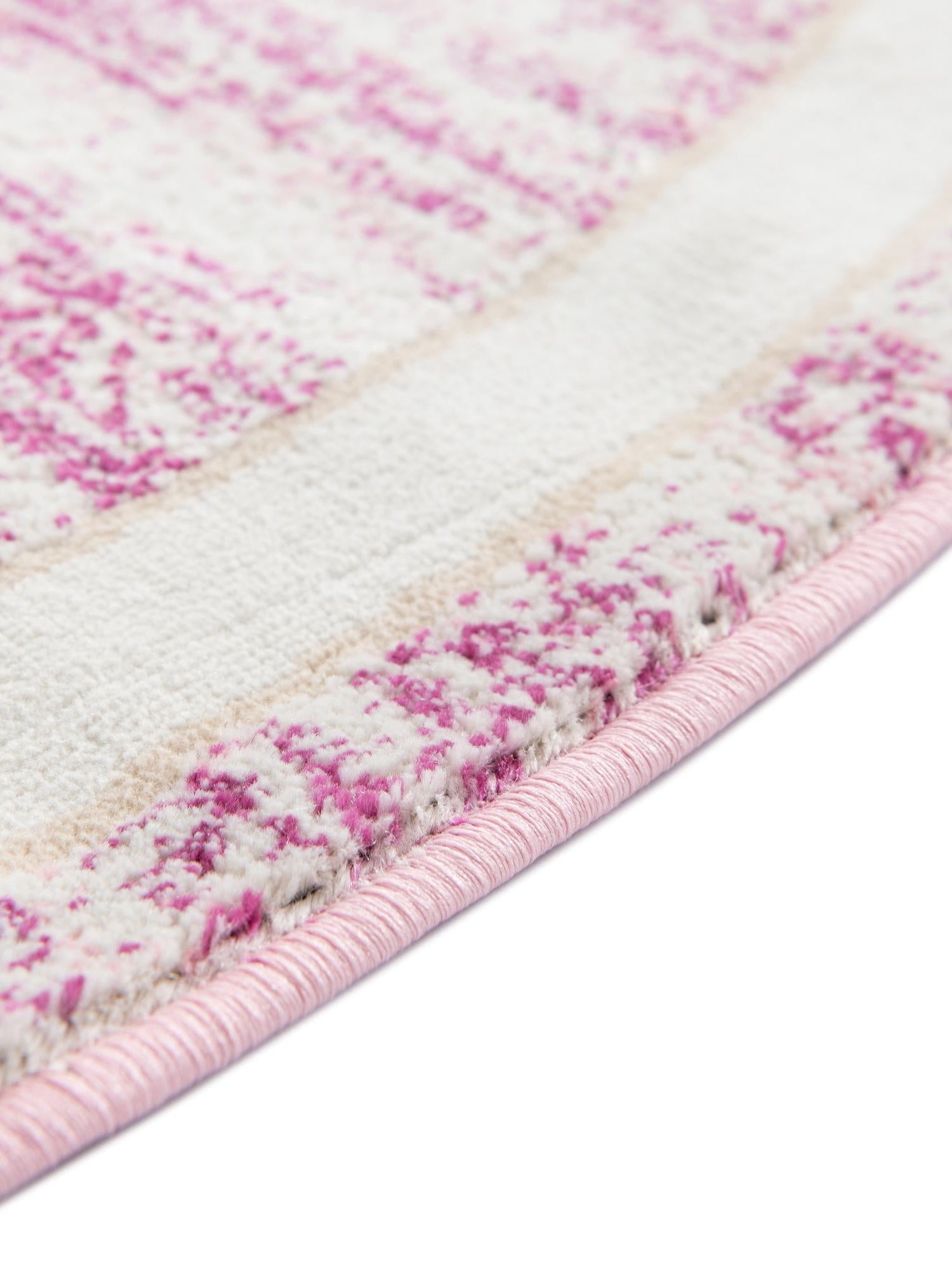 Pink 5' 3 x 5' 3 Jill Zarin Uptown Round Area Rug 70% Polypropylene & 30% Polyester  Contemporary Carpet for Living, Dining, Office, Bedroom for Sale at Rug Engine