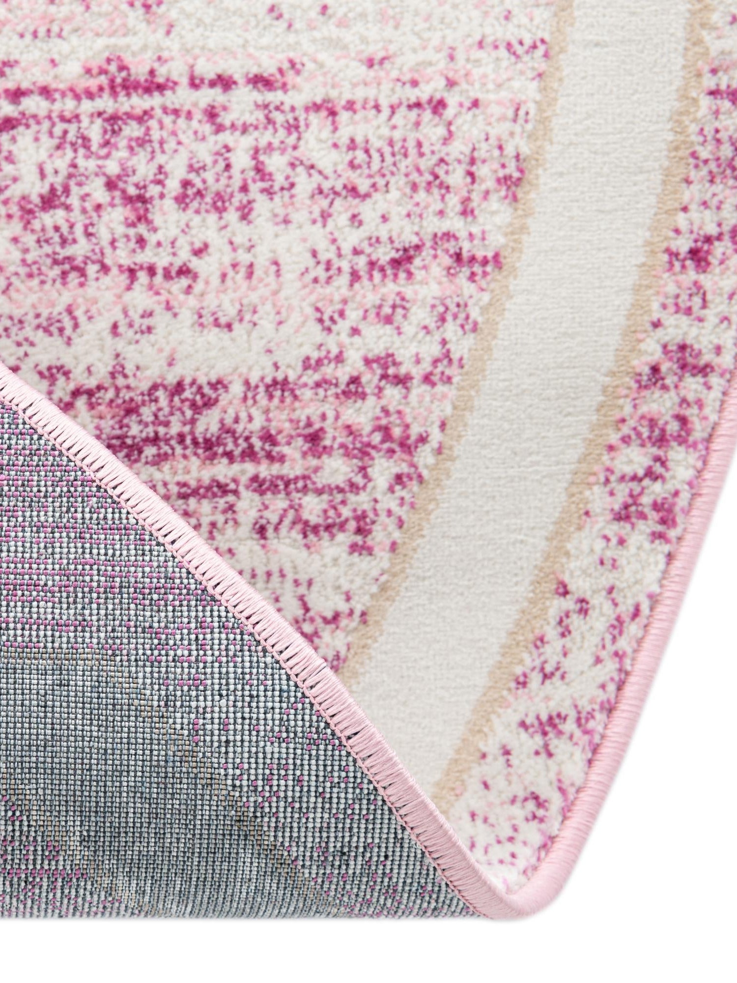 Pink 5' 3 x 5' 3 Jill Zarin Uptown Round Area Rug 70% Polypropylene & 30% Polyester  Contemporary Carpet for Living, Dining, Office, Bedroom for Sale at Rug Engine