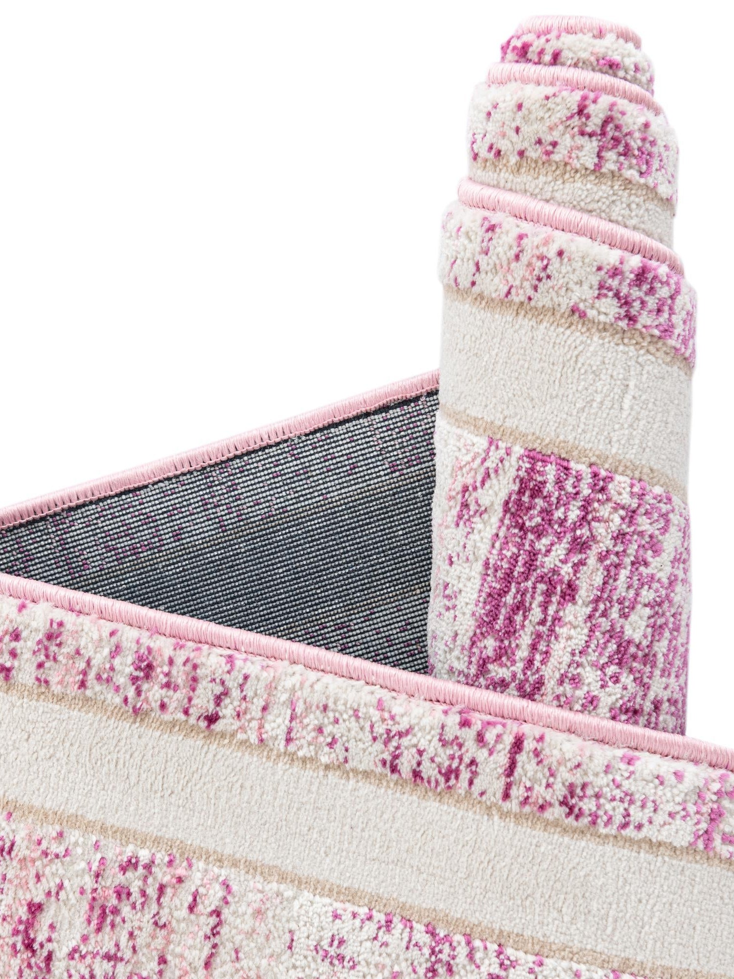 Pink 5' 3 x 5' 3 Jill Zarin Uptown Round Area Rug 70% Polypropylene & 30% Polyester  Contemporary Carpet for Living, Dining, Office, Bedroom for Sale at Rug Engine