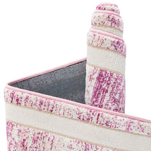 Pink 5' 3 x 5' 3 Jill Zarin Uptown Round Area Rug 70% Polypropylene & 30% Polyester  Contemporary Carpet for Living, Dining, Office, Bedroom for Sale at Rug Engine