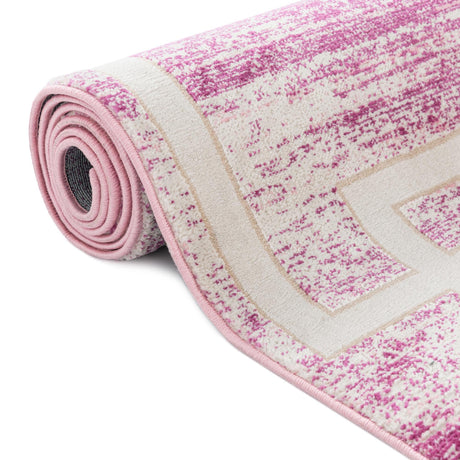 Pink 5' 3 x 5' 3 Jill Zarin Uptown Round Area Rug 70% Polypropylene & 30% Polyester  Contemporary Carpet for Living, Dining, Office, Bedroom for Sale at Rug Engine