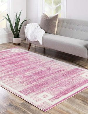 Pink 2' x 3' 1 Jill Zarin Uptown Rectangle Area Rug 70% Polypropylene & 30% Polyester  Contemporary Carpet for Living, Dining, Office, Bedroom for Sale at Rug Engine